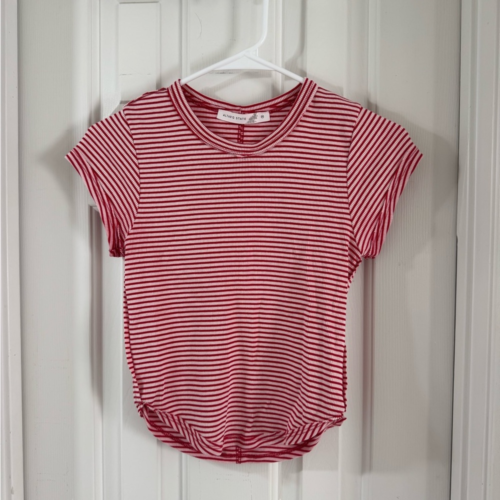 Altar’d State Red & White Shirt